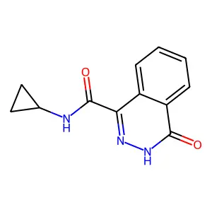 N-cyclopropyl-4-oxo-3,4-dihydrophthalazine-1-carboxamide structure