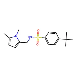 4-tert-butyl-N-[(1,5-dimethyl-1H-pyrrol-2-yl)methyl]benzenesulfonamide structure