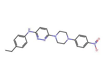 N-(4-ethylphenyl)-6-[4-(4-nitrophenyl)piperazin-1-yl]pyridazin-3-amine structure