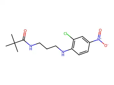 N-[3-(2-chloro-4-nitroanilino)propyl]-2,2-dimethylpropanamide structure