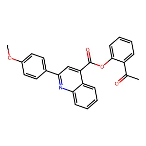 2-Acetylphenyl 2-(4-methoxyphenyl)-4-quinolinecarboxylate structure