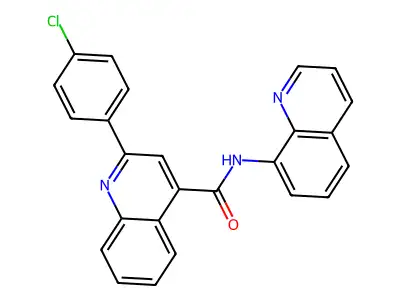 2-(4-chlorophenyl)-N-quinolin-8-ylquinoline-4-carboxamide structure