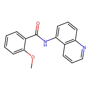 2-methoxy-N-(quinolin-5-yl)benzamide structure
