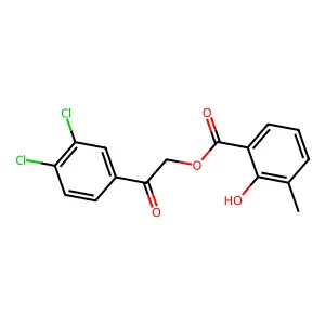 2-(3,4-Dichlorophenyl)-2-oxoethyl 2-hydroxy-3-methylbenzoate structure