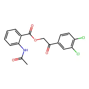 2-(3,4-Dichlorophenyl)-2-oxoethyl 2-(acetylamino)benzoate structure