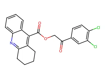 2-(3,4-Dichlorophenyl)-2-oxoethyl 1,2,3,4-tetrahydro-9-acridinecarboxylate structure