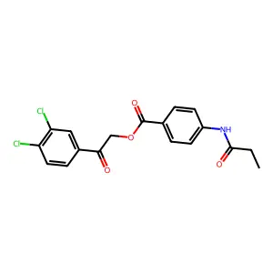 2-(3,4-Dichlorophenyl)-2-oxoethyl 4-(propionylamino)benzoate structure