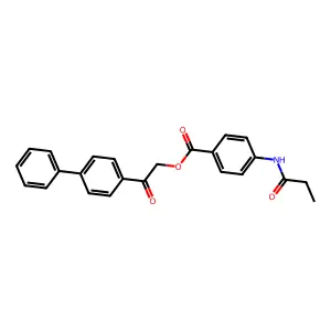 [2-Oxo-2-(4-phenylphenyl)ethyl] 4-(propanoylamino)benzoate structure