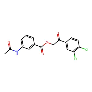 2-(3,4-Dichlorophenyl)-2-oxoethyl 3-(acetylamino)benzoate structure
