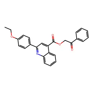 Phenacyl 2-(4-ethoxyphenyl)quinoline-4-carboxylate structure