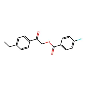 2-(4-Ethylphenyl)-2-oxoethyl 4-fluorobenzoate structure