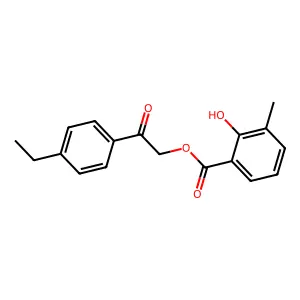 2-(4-Ethylphenyl)-2-oxoethyl 2-hydroxy-3-methylbenzoate structure