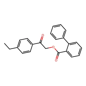 2-(4-Ethylphenyl)-2-oxoethyl [1,1'-biphenyl]-2-carboxylate structure