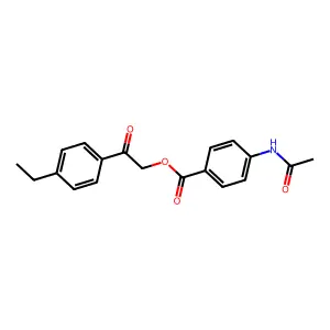 2-(4-Ethylphenyl)-2-oxoethyl 4-(acetylamino)benzoate structure