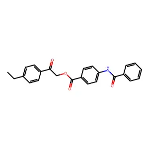 [2-(4-Ethylphenyl)-2-oxoethyl] 4-benzamidobenzoate structure