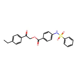2-(4-Ethylphenyl)-2-oxoethyl 4-[(phenylsulfonyl)amino]benzoate structure