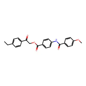 2-(4-Ethylphenyl)-2-oxoethyl 4-[(4-methoxybenzoyl)amino]benzoate structure