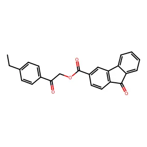 2-(4-ethylphenyl)-2-oxoethyl 9-oxo-9H-fluorene-3-carboxylate structure