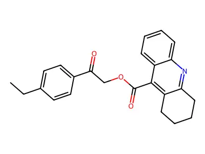 2-(4-Ethylphenyl)-2-oxoethyl 1,2,3,4-tetrahydro-9-acridinecarboxylate structure