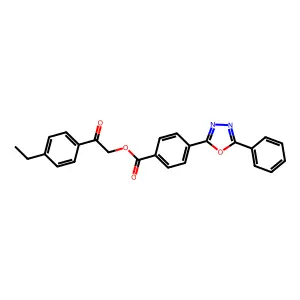 2-(4-Ethylphenyl)-2-oxoethyl 4-(5-phenyl-1,3,4-oxadiazol-2-yl)benzoate structure