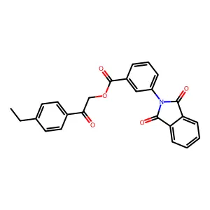 [2-(4-Ethylphenyl)-2-oxoethyl] 3-(1,3-dioxoisoindol-2-yl)benzoate structure