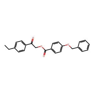 2-(4-Ethylphenyl)-2-oxoethyl 4-(benzyloxy)benzoate structure