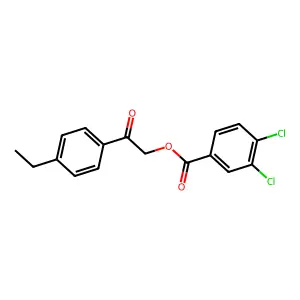 2-(4-Ethylphenyl)-2-oxoethyl 3,4-dichlorobenzoate structure