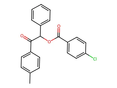 2-(4-Methylphenyl)-2-oxo-1-phenylethyl 4-chlorobenzoate structure