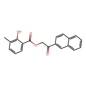 2-(2-Naphthyl)-2-oxoethyl 2-hydroxy-3-methylbenzoate structure