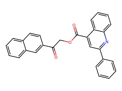 2-(2-Naphthyl)-2-oxoethyl 2-phenyl-4-quinolinecarboxylate structure