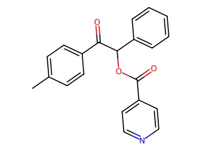 2-(4-Methylphenyl)-2-oxo-1-phenylethyl isonicotinate structure