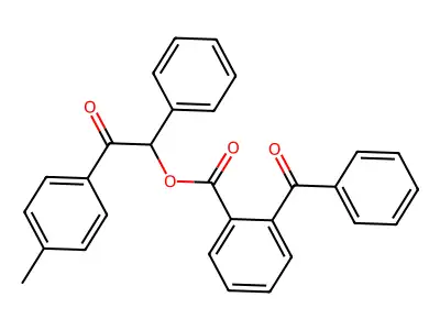 2-(4-Methylphenyl)-2-oxo-1-phenylethyl 2-benzoylbenzoate structure