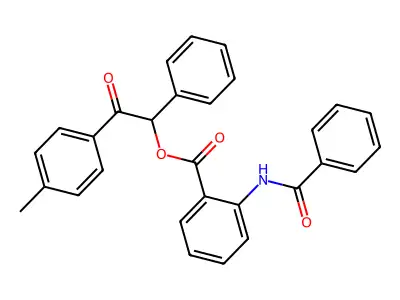 2-(4-Methylphenyl)-2-oxo-1-phenylethyl 2-(benzoylamino)benzoate structure