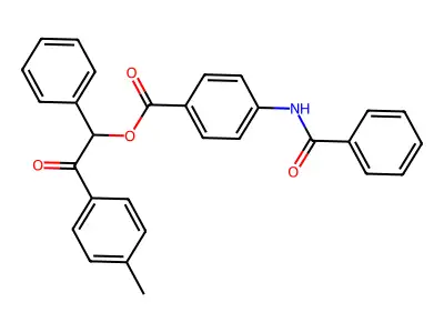 2-(4-Methylphenyl)-2-oxo-1-phenylethyl 4-(benzoylamino)benzoate structure