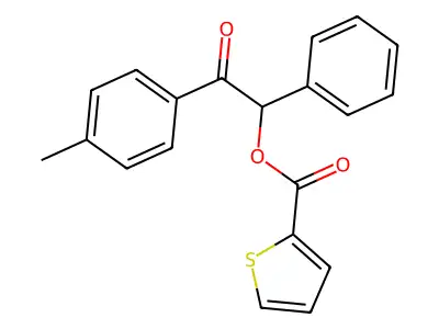 2-(4-Methylphenyl)-2-oxo-1-phenylethyl 2-thiophenecarboxylate structure