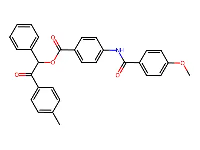 2-(4-Methylphenyl)-2-oxo-1-phenylethyl 4-[(4-methoxybenzoyl)amino]benzoate structure
