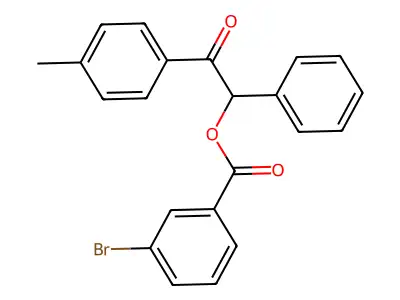 2-(4-Methylphenyl)-2-oxo-1-phenylethyl 3-bromobenzoate structure