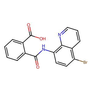 2-[(5-Bromoquinolin-8-yl)carbamoyl]benzoic acid structure