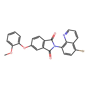 2-(5-bromo-8-quinolinyl)-5-(2-methoxyphenoxy)-1H-isoindole-1,3(2H)-dione structure