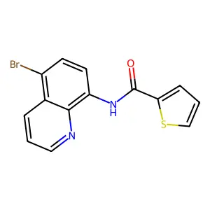N-(5-bromoquinolin-8-yl)thiophene-2-carboxamide structure