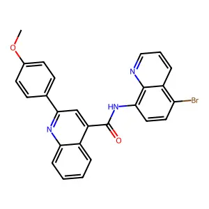N-(5-bromoquinolin-8-yl)-2-(4-methoxyphenyl)quinoline-4-carboxamide structure