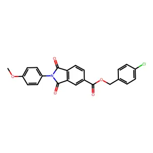 4-Chlorobenzyl 2-(4-methoxyphenyl)-1,3-dioxo-5-isoindolinecarboxylate structure