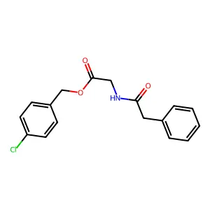4-chlorobenzyl N-(phenylacetyl)glycinate structure