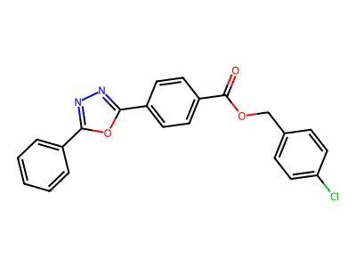 4-Chlorobenzyl 4-(5-phenyl-1,3,4-oxadiazol-2-yl)benzoate structure