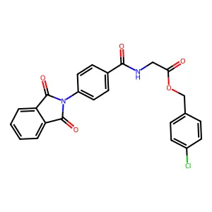 (4-Chlorophenyl)methyl 2-[[4-(1,3-dioxoisoindol-2-yl)benzoyl]amino]acetate structure