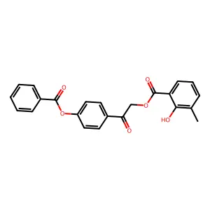 2-[4-(Benzoyloxy)phenyl]-2-oxoethyl 2-hydroxy-3-methylbenzoate structure