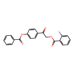 2-[4-(Benzoyloxy)phenyl]-2-oxoethyl 2-iodobenzoate structure