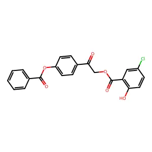 [2-(4-Benzoyloxyphenyl)-2-oxoethyl] 5-chloro-2-hydroxybenzoate structure
