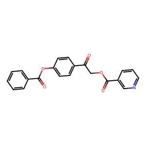 2-[4-(Benzoyloxy)phenyl]-2-oxoethyl nicotinate structure