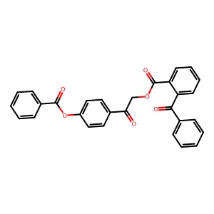 2-[4-(Benzoyloxy)phenyl]-2-oxoethyl 2-benzoylbenzoate structure